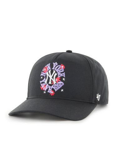 47 Brand Шапка с козирка New York Yankees MLB Flora Hitch B-FLRAH17HTP Черен