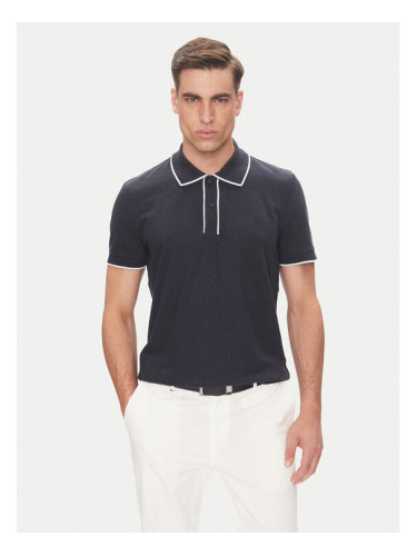 Baldessarini Тениска с яка и копчета B4 10063.5283 Тъмносин Regular Fit