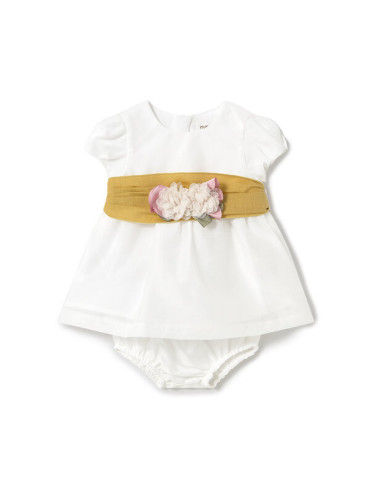 Mayoral Елегантна рокля 1860 Бял Regular Fit