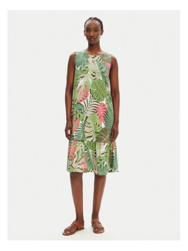 Olsen Лятна рокля 13002032 Зелен Regular Fit