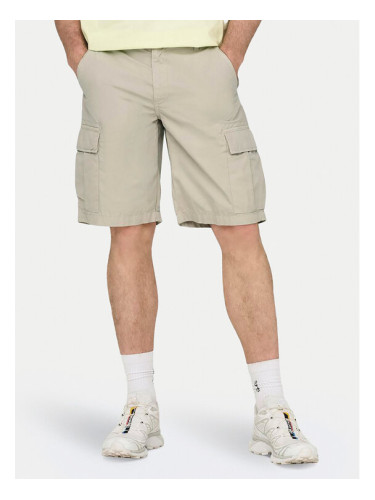 Only & Sons Шорти от плат Loc Cargo 22029214 Бежов Regular Fit
