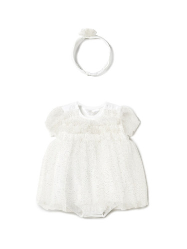 Mayoral Елегантна рокля 1659 Бежов Regular Fit