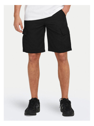 Only & Sons Шорти от плат Loc Cargo 22029214 Черен Regular Fit