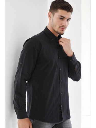 G921 DEWBERRY MEN'S SHIRT-BLACK