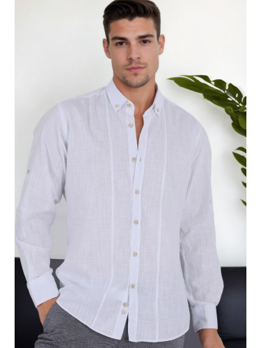 G921 DEWBERRY MEN'S SHIRT-WHITE