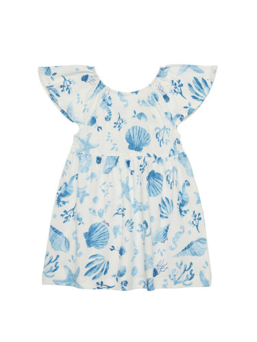 United Colors Of Benetton Лятна рокля 34VAGV010 Син Relaxed Fit