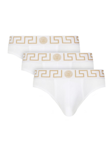 Versace Комплект 3 чифта слипове AU10327 Бял