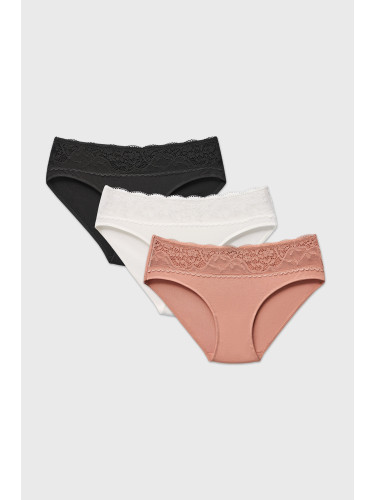 3PACK  класически бикини Plum