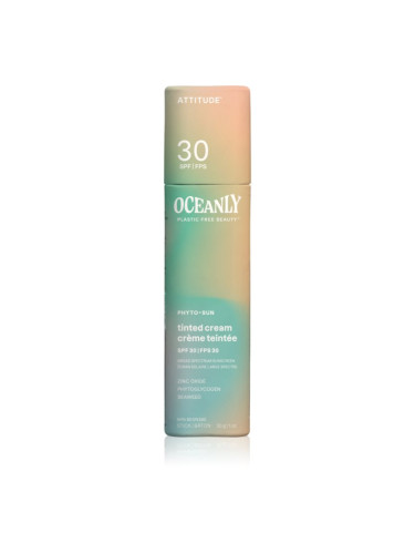 Attitude Oceanly Plastic Free Beauty тониращ хидратиращ крем SPF 30 30 гр.