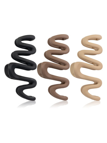 Brushworks Wave Claw Clips щипка за коса 3 бр.