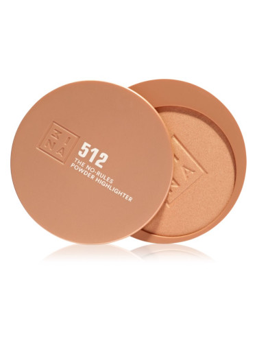 3INA The No-Rules Powder мултифункционален грим за очи, устни и лице цвят 512 - Soft pearly gold, highlighter 8 гр.