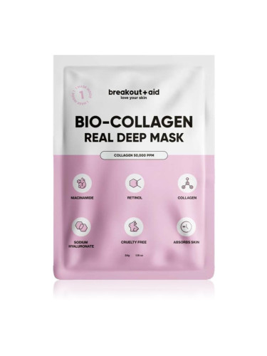 breakout + aid Bio-Collagen Real Deep Mask нощна маска с колаген 1 бр.