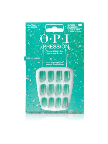 OPI Make ‘Em Jelly! XPRESS/ON Изкуствени нокти All Teal, All Shade 30 бр.