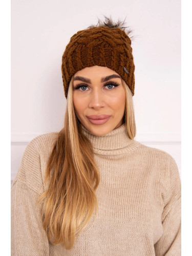 Kesi Cap with fleece Daria K217 light brown