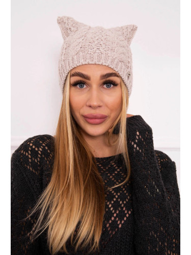 Kesi Cap with fleece Rabbid K237 light beige