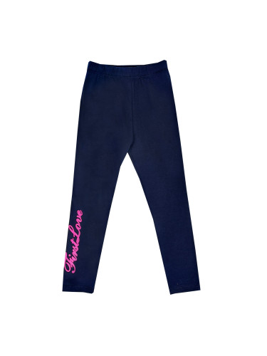 Детски клин за момиче в тъмносиньо с надпис в розово