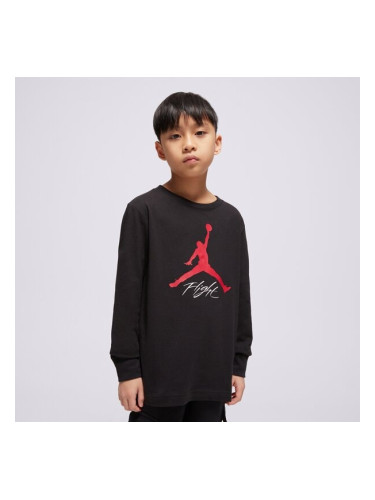Jordan Тениска Jdb Baseline Flight Ls Tee Boy детски Дрехи Тениски 95C892-023 Черен