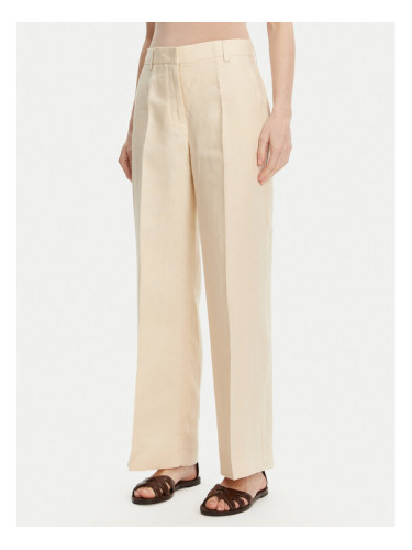 Weekend Max Mara Текстилни панталони Malizia 2515131052 Екрю Regular Fit