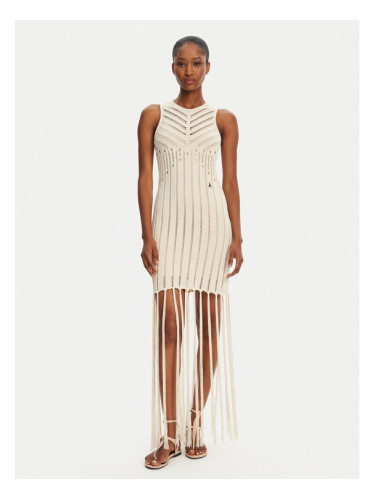 Patrizia Pepe Плетена рокля 2A2916/K260-B823 Бежов Regular Fit