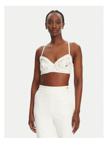 Elisabetta Franchi Сутиен бралет RG00252E2 360 Бял Slim Fit