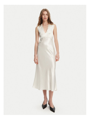 Max Mara Leisure Коктейлна рокля Glizia 2516221048 Бял Regular Fit