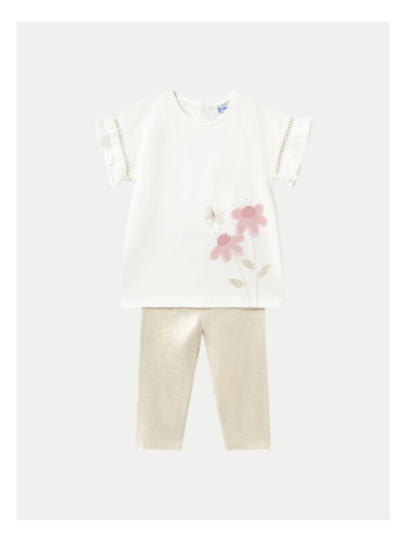 Mayoral Комплект тишърт и клин 1734 Бежов Regular Fit