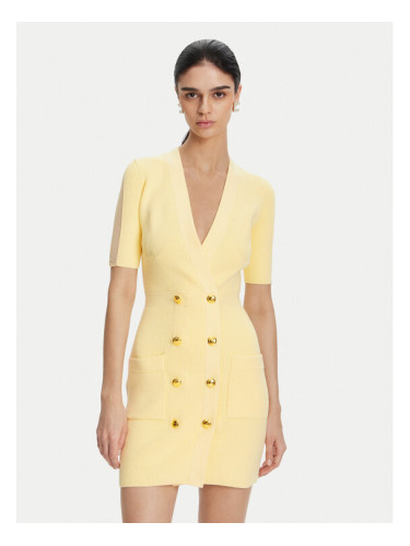 Elisabetta Franchi Плетена рокля AM-66S-51E2 Жълт Regular Fit