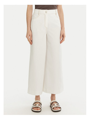 Max Mara Leisure Панталони тип кюлоти Fausto 2516781037 Бял Regular Fit