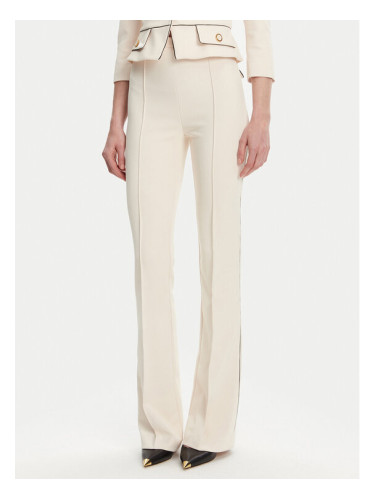 Elisabetta Franchi Текстилни панталони PA-084-51E2 Екрю Regular Fit