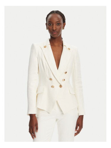 Elisabetta Franchi Сако GI-162-52E2-V760 Бял Regular Fit