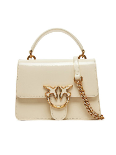 PINKO Дамска чанта Love One Top Handle Mini Light PE 25 PLTT 100071 A1UV Екрю