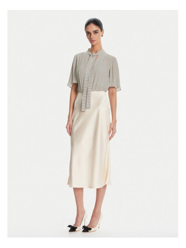 Elisabetta Franchi Коктейлна рокля AB85752E2 E84 Бежов Regular Fit