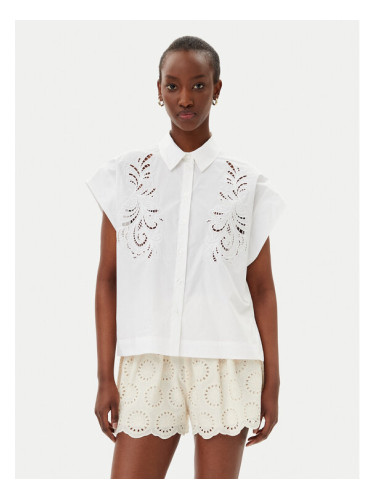 TWINSET Риза 251TP2171 Бял Regular Fit