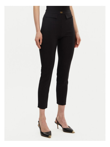 Elisabetta Franchi Текстилни панталони PA-077-51E2-V320 Черен Regular Fit