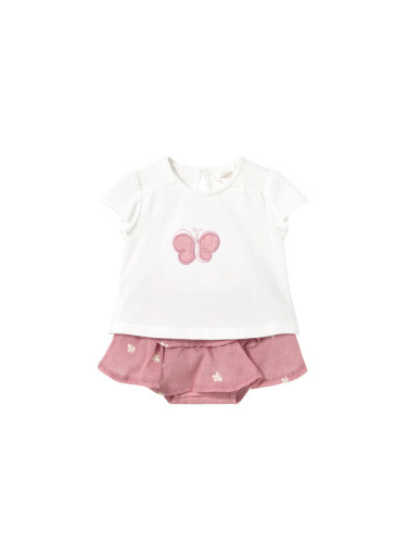 Mayoral Комплект тишърт и поличка 1853 Розов Regular Fit