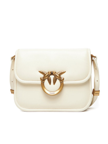 PINKO Дамска чанта Love Box Bag Fl Mini PE 25 PLTT 104297 A26J Екрю