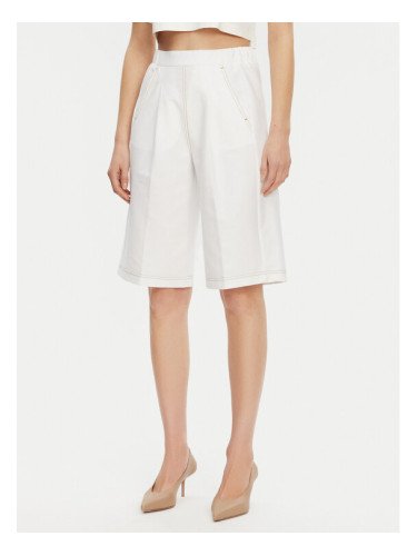 Max Mara Leisure Шорти от плат Texas 2516781027650 Бял Regular Fit