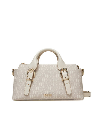TOUS Дамска чанта Bowling Tous Buckles Silhouette 2002201501 Бежов