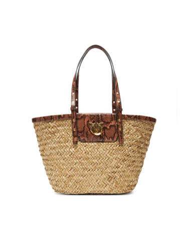 PINKO Дамска чанта Love Summer Basket PE 25 PLTT 103324 A2GO Бежов