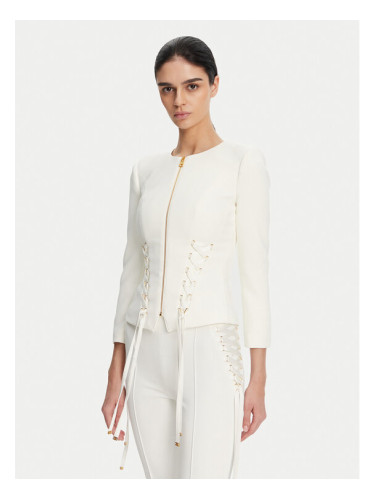 Elisabetta Franchi Сако GI-135-51E2 Бял Regular Fit