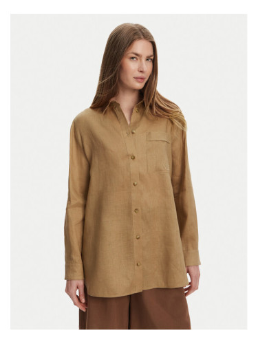 Max Mara Leisure Риза Noel 2516111018 Кафяв Regular Fit
