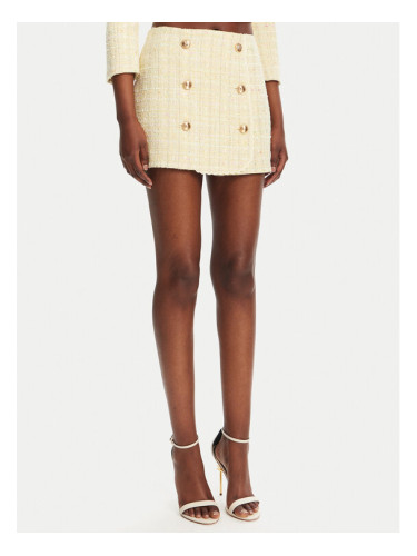 Elisabetta Franchi Мини пола GO-116-52E2-V420 Жълт Regular Fit