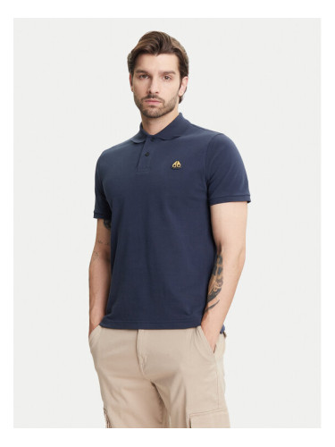 Moose Knuckles Тениска с яка и копчета Everett M34MT712G Тъмносин Regular Fit