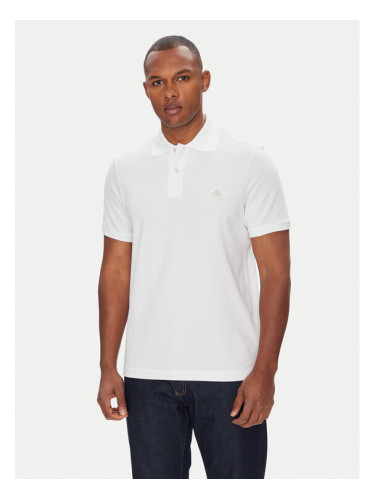 Moose Knuckles Тениска с яка и копчета Everett M34MT712 Бял Slim Fit