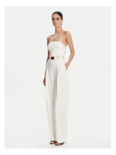 Elisabetta Franchi Гащеризон TU05152E2 100 Екрю Regular Fit