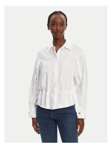 Elisabetta Franchi Риза CA09852E2 100 Бял Regular Fit