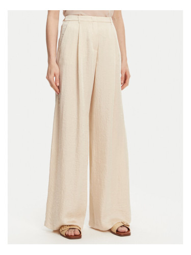 Marella Панталони тип палацо Silico 2513131125 Екрю Wide Leg