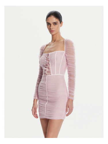 Elisabetta Franchi Коктейлна рокля AB68352E2 544 Розов Slim Fit