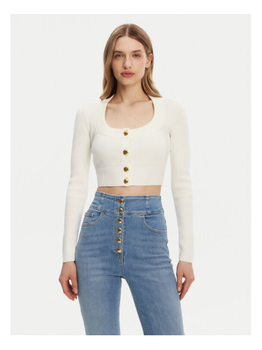 Elisabetta Franchi Кардиган MK53S51E2 Екрю Regular Fit