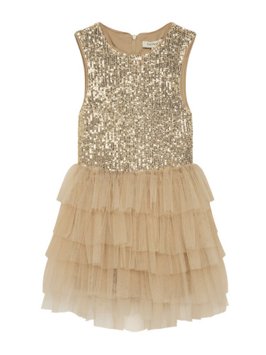 TWINSET Ежедневна рокля 251GJ2533 D Златист Regular Fit